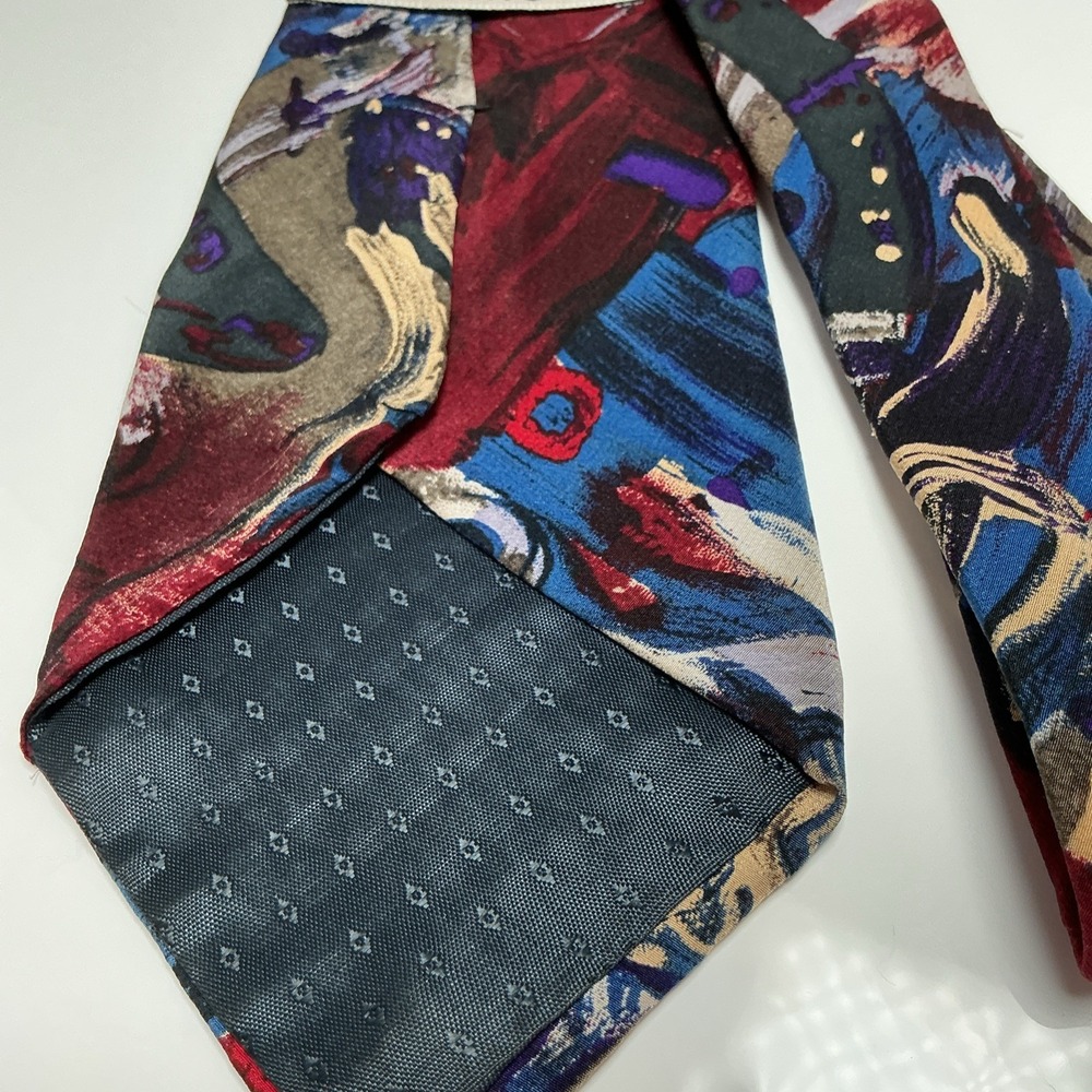 Vintage Miles Davis Silk Tie Artistic Collection Abstract Jazz Music Trumpet Art - Picture 7 of 7